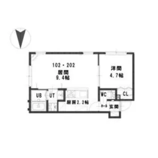 ルミエールFPC【2階】の間取り