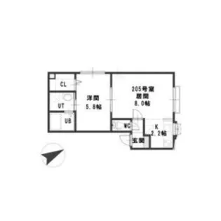 ルミエール栄通10【2階】の間取り