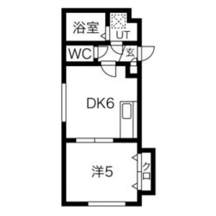 Aフラット学園前【1階】の間取り