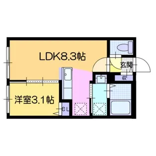 仮)ガルボ平岸【4階】の間取り