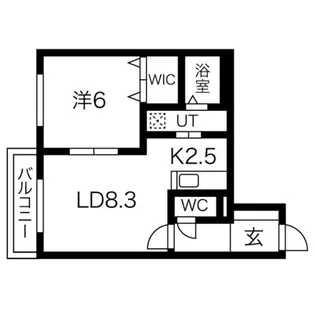 モンレーヴ豊平公園 【201号室】の間取り
