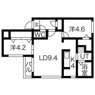 FINO中島公園Ⅰ【2階】の間取り