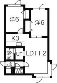 アークコート月寒公園【1階】の間取り