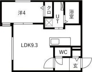 La・isola月寒(ライゾラツキサム)【4階】の間取り