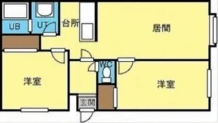 パレットコートI【102号室】の間取り