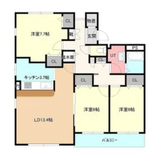 グレース福住【2階】の間取り