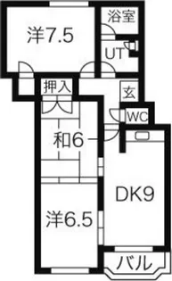 シャトー和田【404号室】の間取り