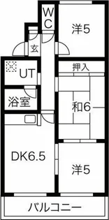 シャトー南平岸【103号室】の間取り