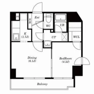 アルティ美園【1002号室】の間取り