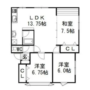ロゼハウス【202号室】の間取り