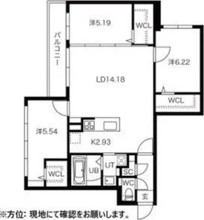 ノルデスタパークムーン【5階】の間取り