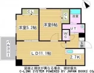 グレイスコート菊水【6階】の間取り