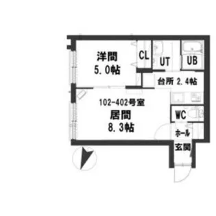 グランメール月寒EAST【1階】の間取り