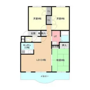 ガーデンコアひまわり【1階】の間取り