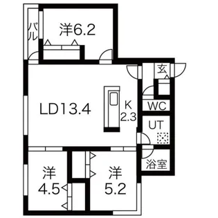 アートアベニュー【306号室】の間取り