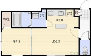 Three R 菊水(スリーアール)【405号室】の間取り