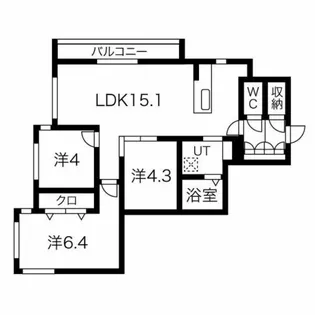 カーサブラン【2階】の間取り