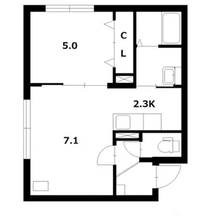 ヴレネージュ平岸WEST【203号室】の間取り