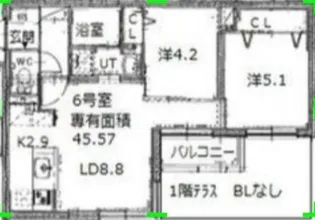 ハルトラーテ東札幌【3階】の間取り
