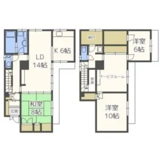 北海道札幌市南区藤野二条1丁目【一戸建】の間取り