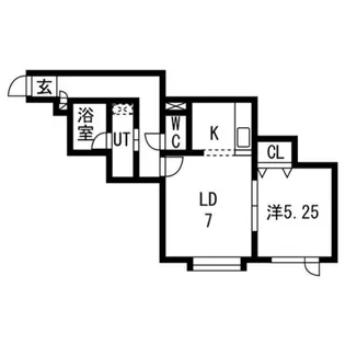 ボンヌ・シャンス【202号室】の間取り