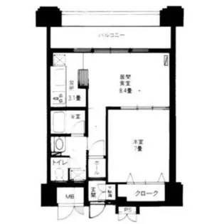 藤井ビル菊水Ⅲ【8階】の間取り