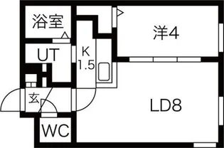 ラフィーネ中の島【3階】の間取り