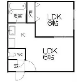 シャネル平岸【302号室】の間取り