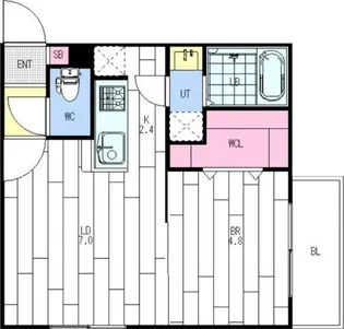amu南郷【203号室】の間取り