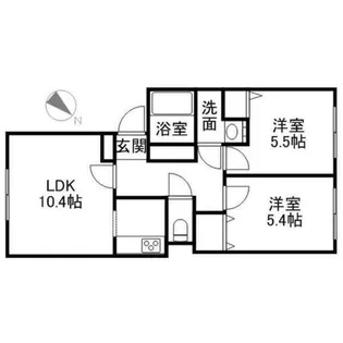 ディアス山の手311 B棟【2階】の間取り