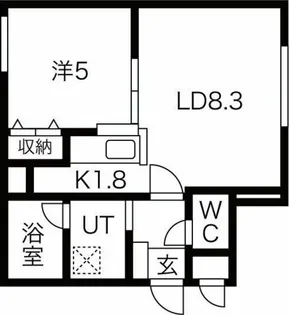 ユラ月寒【3階】の間取り