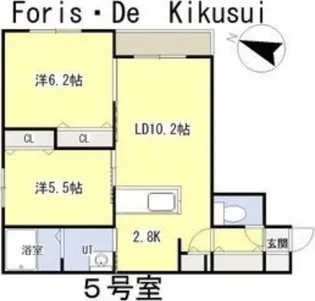 フォリスデ菊水【4階】の間取り