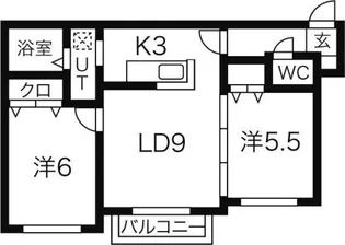 リバージュL38【4階】の間取り