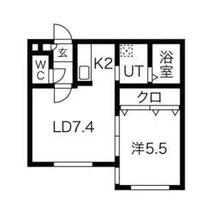 クラリス豊平Ⅱ【4階】の間取り