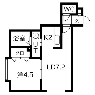 コート月寒【205号室】の間取り