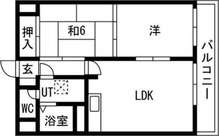 シャトル北郷【2階】の間取り