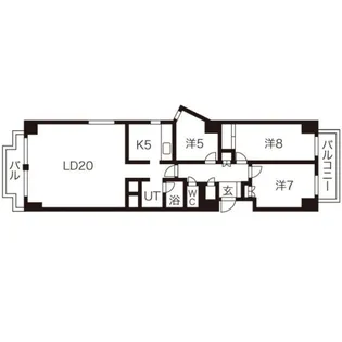 サンピア中島公園【7階】の間取り