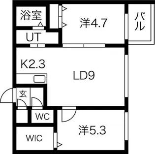 ハルトラーテ中の島【2階】の間取り
