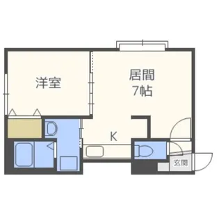 kazu東札幌【106号室】の間取り