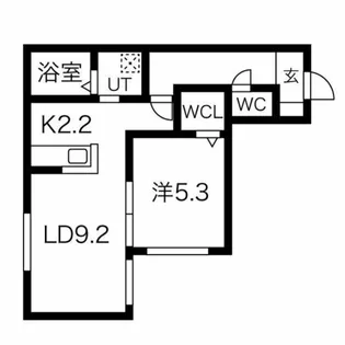 クラリス美園【4階】の間取り