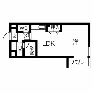 マイクレスト本通【205号室】の間取り