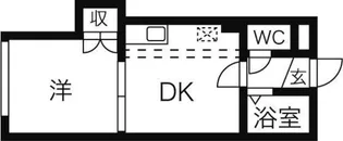 メゾンエクレーレ中の島【1110号室】の間取り