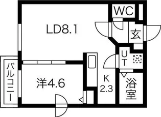 アルテ平岸【3階】の間取り