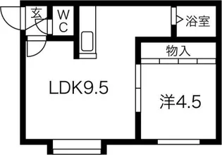 ラムズコートⅡ【105号室】の間取り