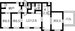 ブランノワール本郷通【5階】の間取り