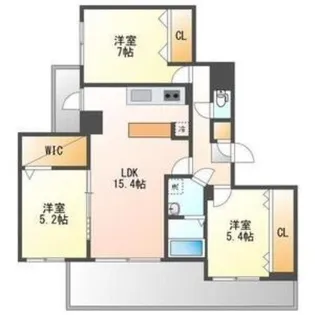 メゾン・クー・ドゥ・クールⅦ【5階】の間取り