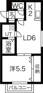 グロワール南郷【2階】の間取り
