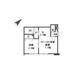 ルミエール本郷通8【1階】の間取り