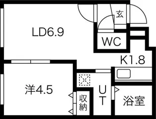 EXCEL学園前【4階】の間取り