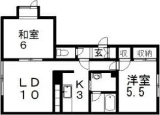 バンブー10【103号室】の間取り